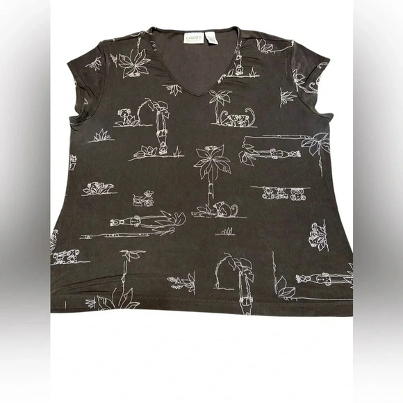 🐒 CHICOS travelers monkey top 🐒 - Picture 1 of 6
